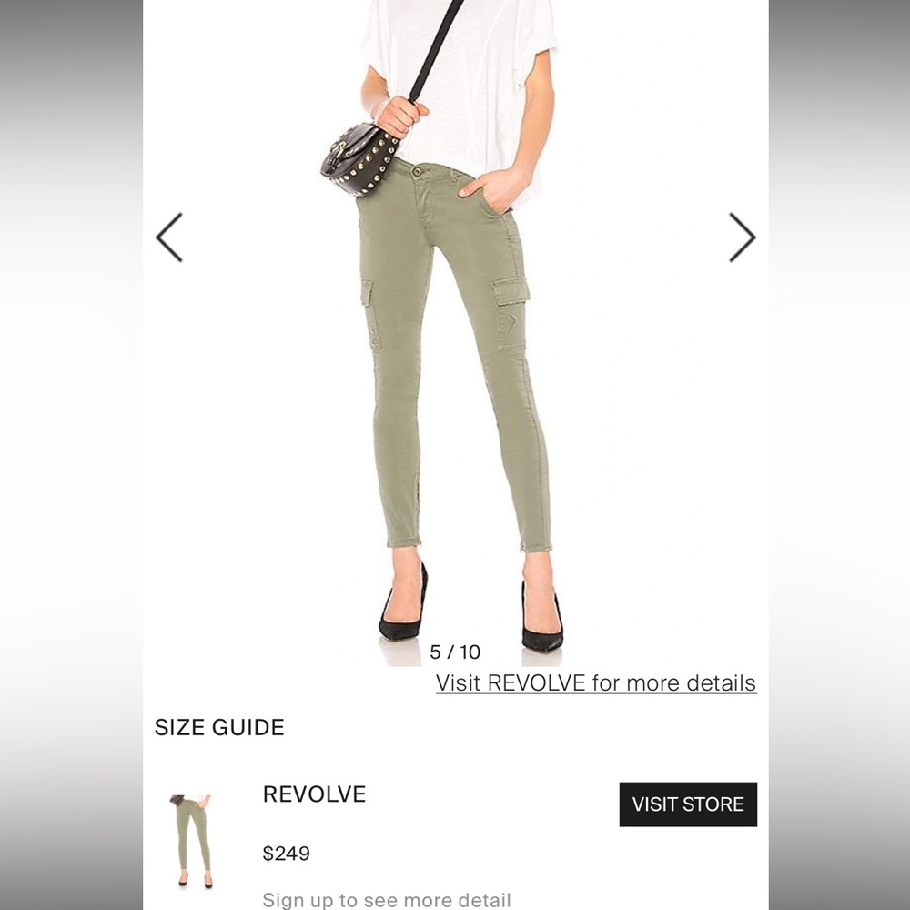 Frame le service cargo skinny pant in platoon size 23